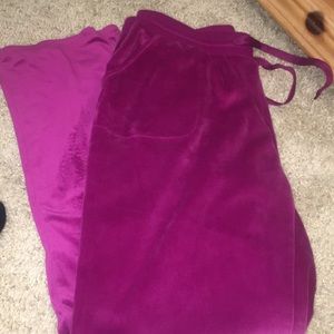 Velvet pink sweat pants